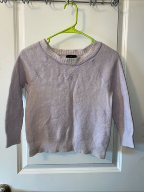 ⁠J.Crew Italian Cashmere Crewneck Sweater Lavender Purple Size S Style 62105⁠